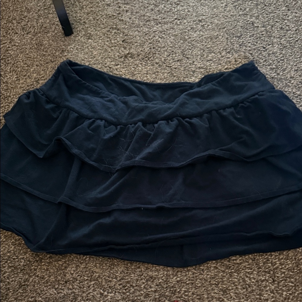 Women’s Navy Blue Tiered Ruffle Skirt